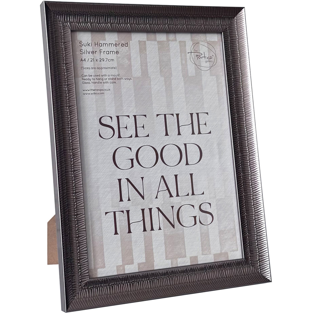 Suki Hammered Photo Frame Silver A4 Image 2