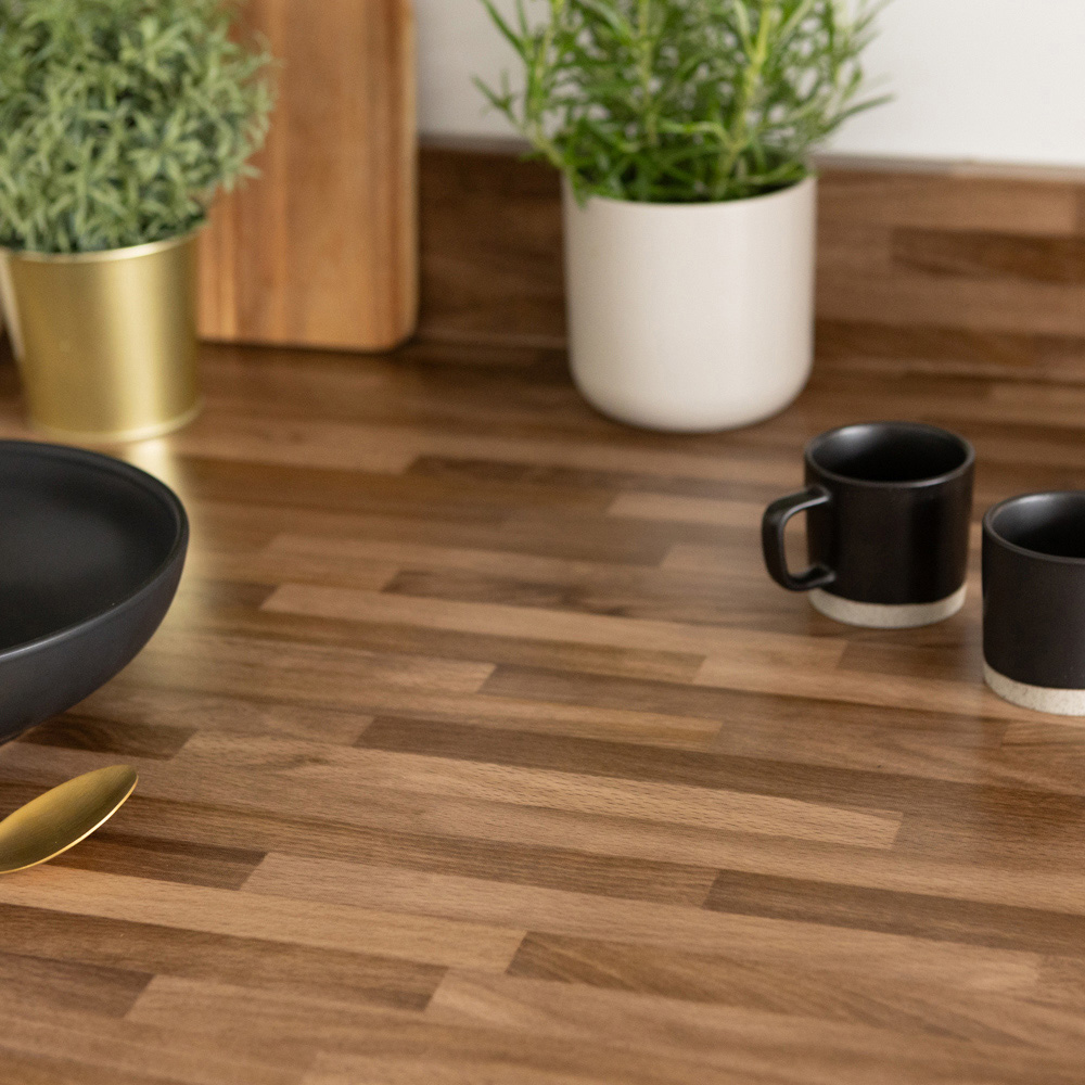 d-c-fix Walnut Block Self-Adhesive Plastic Vinyl Wrap Film 67.5cm x 10m Image 5