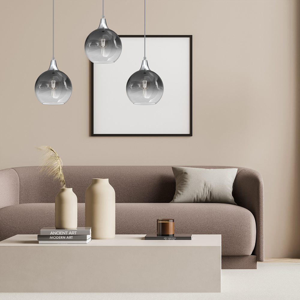 Milagro Monte Silver Pendant Lamp 230V Image 4