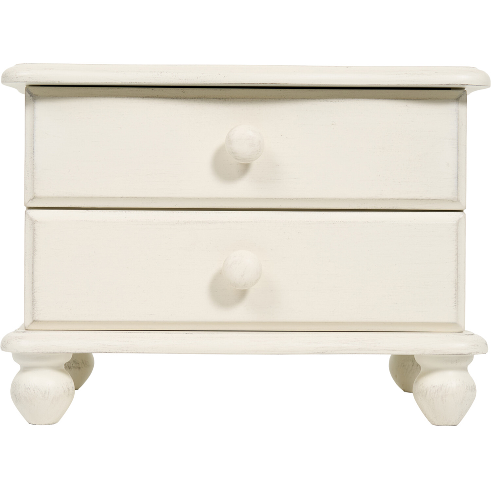 Decorative 2 Drawer Cabinet White Image 2