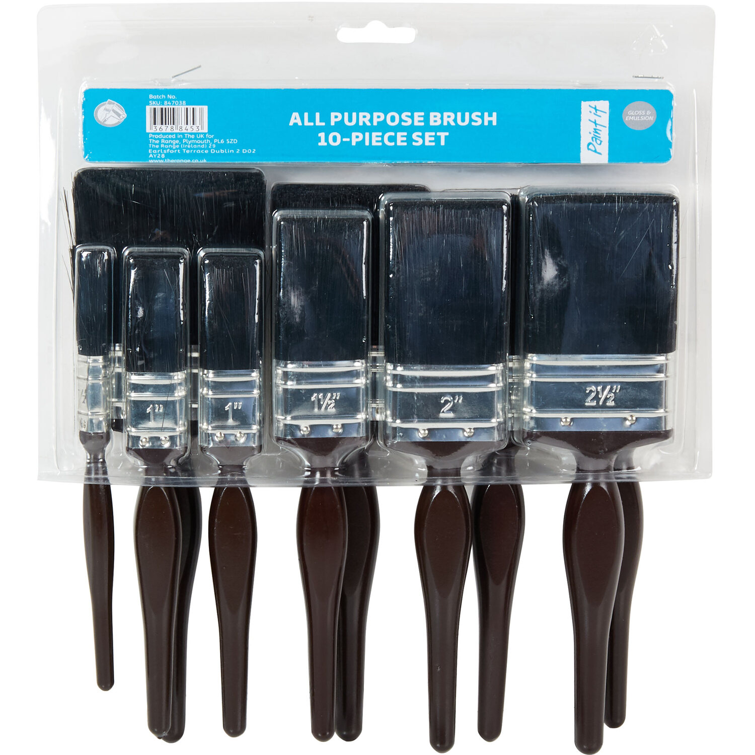 Paint IT 10 Piece All Purpose Brush Set Image 1