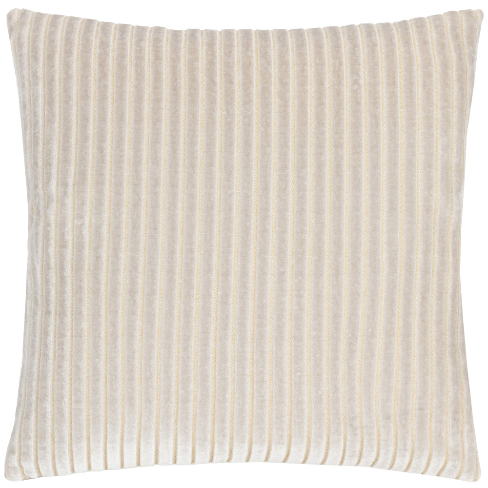 Paoletti Christmas Savoy Oyster Stripe Velvet Reversible Cushion 50 x 50cm Image 1