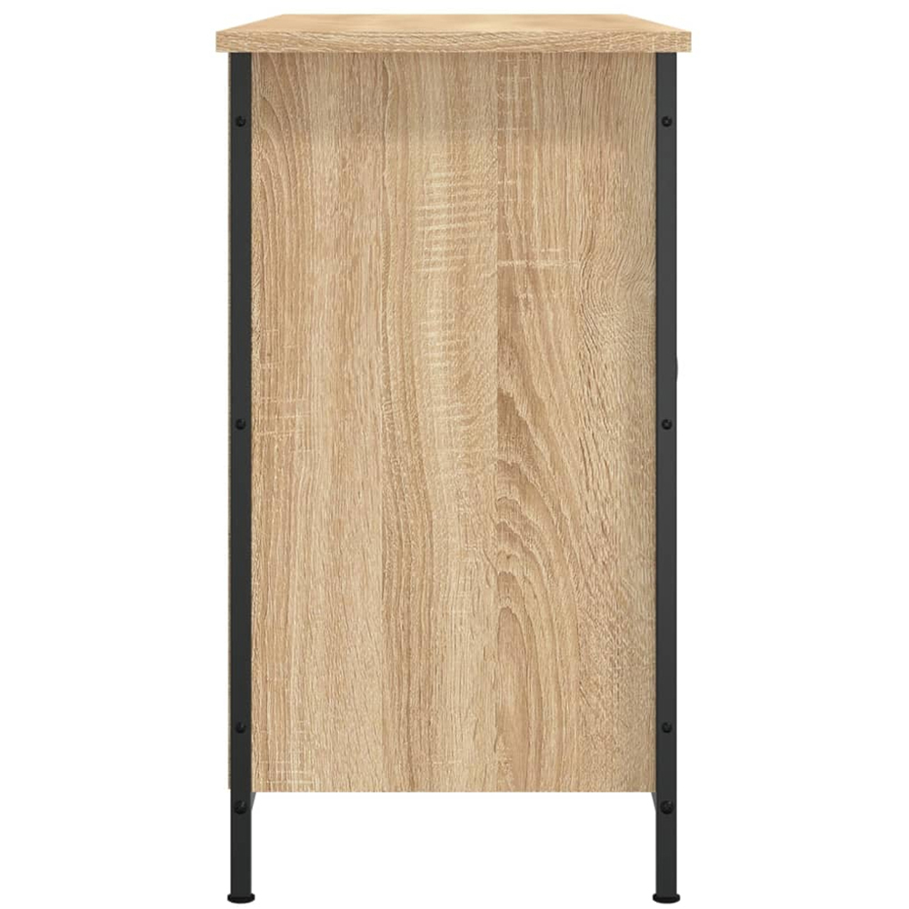vidaXL 2 Door 2 Shelf Sonoma Oak Industrial Style TV Cabinet Image 7