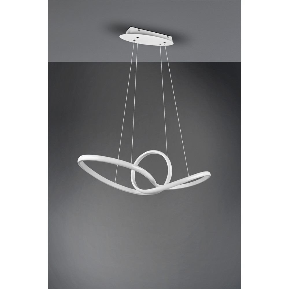 TRIO Sansa Matt White LED Pendant Light Image 5
