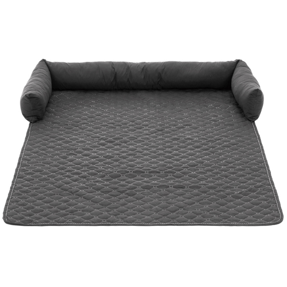 H&O Direct Dark Grey Waterproof Bolster Pet Mat 75 x 120cm Image 1