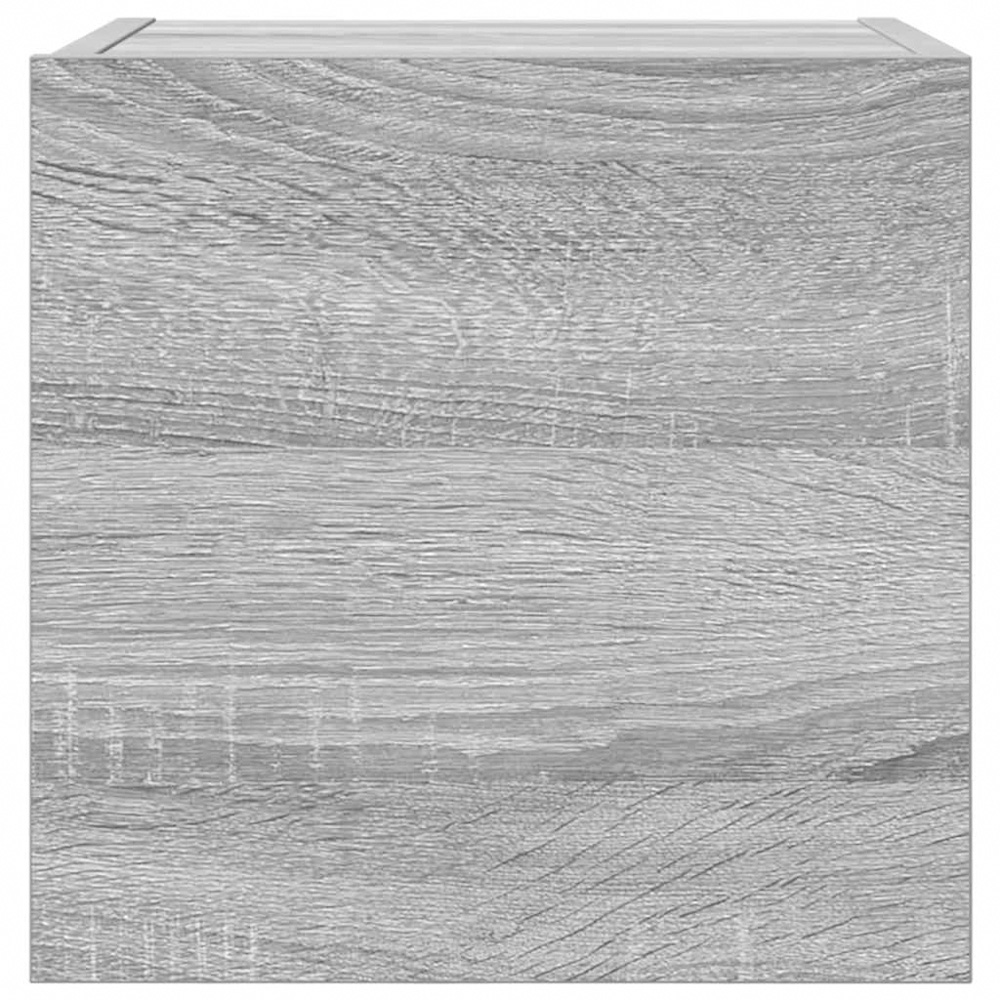 vidaXL Single Door Grey Sonoma Wall Mounted TV Cabinet Image 3