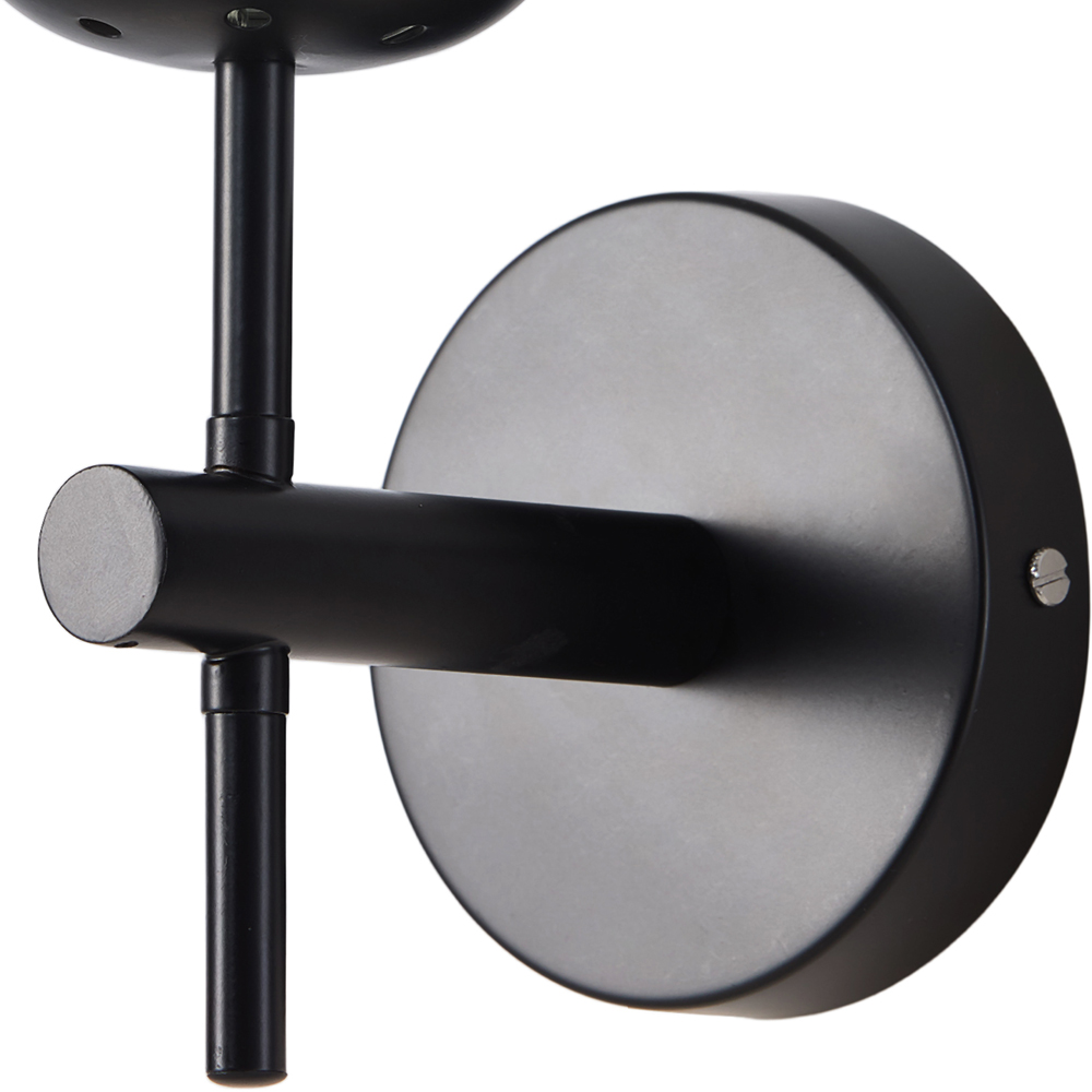 Living and Home E27 Screw Black Iron Marble Textured Glass Shade Wall Light 28cm Image 6