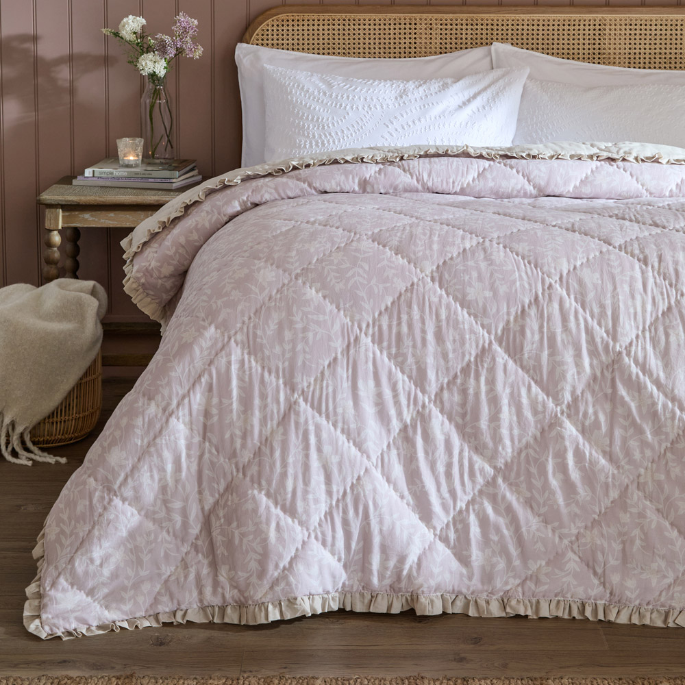 Wylder Amelia Blush Nature Quilted Bedspread 240 x 260cm Image 2