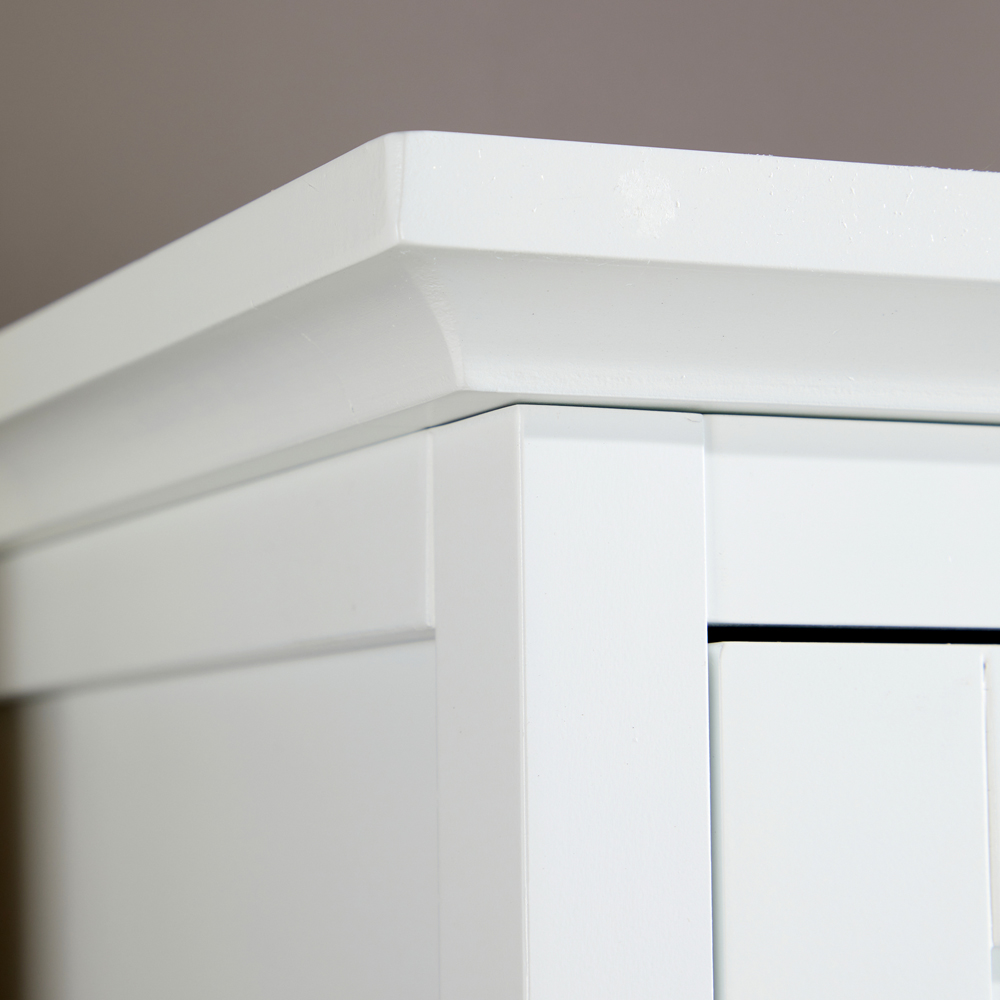 Home Source Belle Vue Single Door White Wardrobe with Hanging Rail Image 3