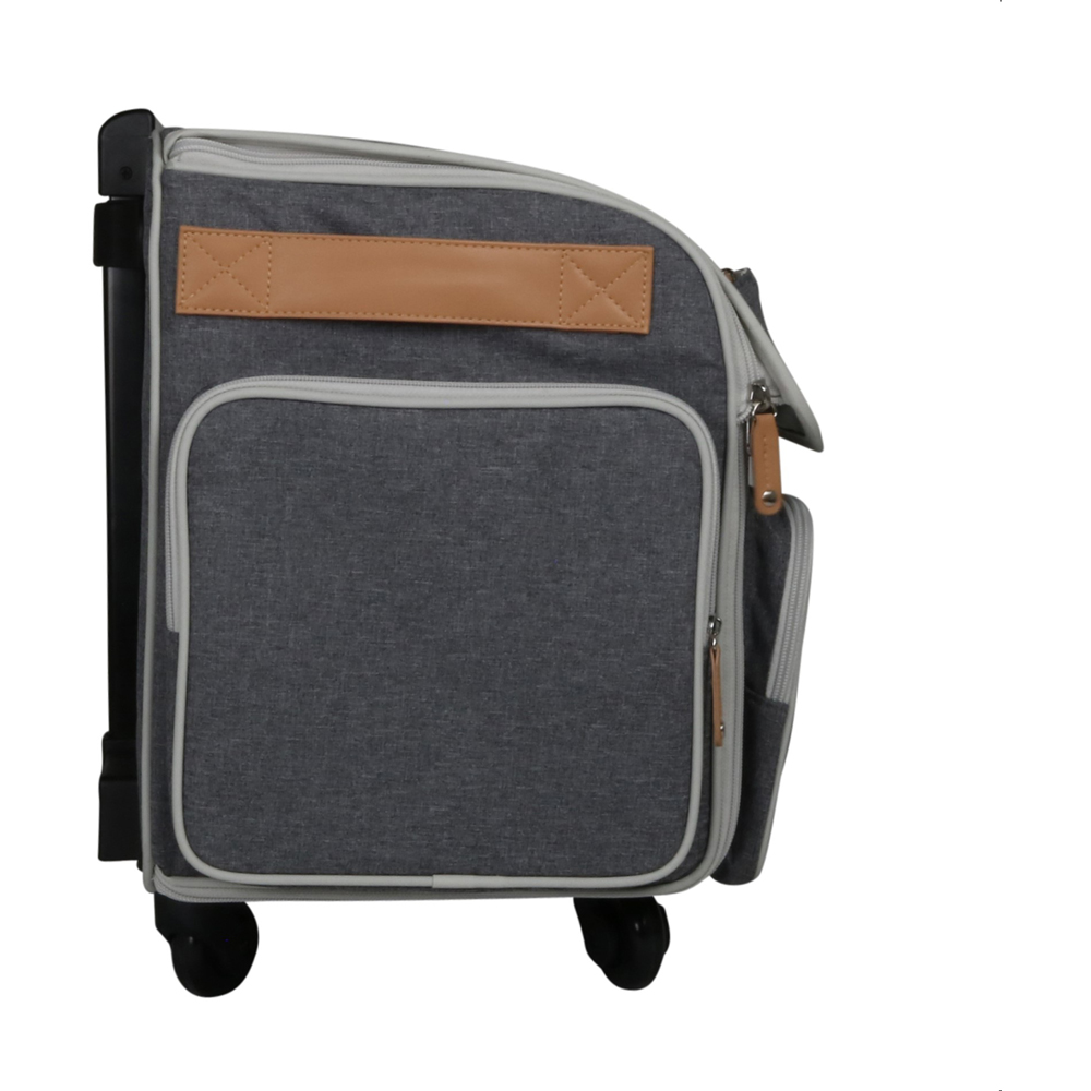 Everything Mary EVM13343-1 Heather Grey Collapsible Deluxe Sewing Machine Case 50.8 x 28.0 x 35.6cm Image 4