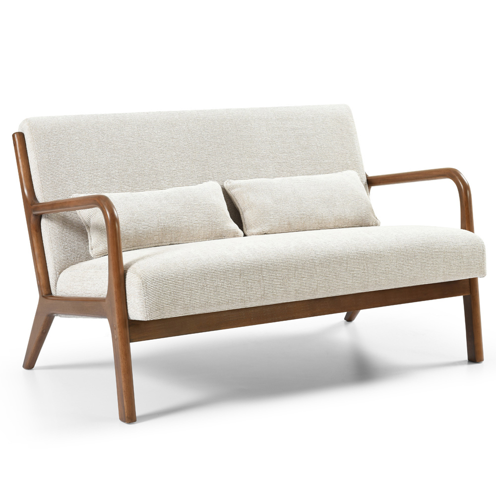 Otis 2 Seater Natural Woven Chenille Sofa Image 3