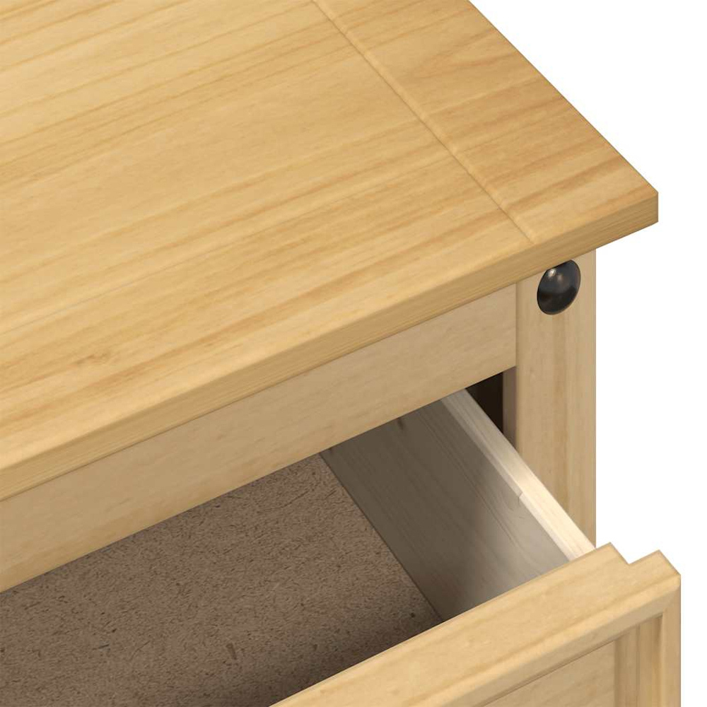 vidaXL Corona 2 Door 5 Drawer Solid Pine Wood Sideboard Image 6