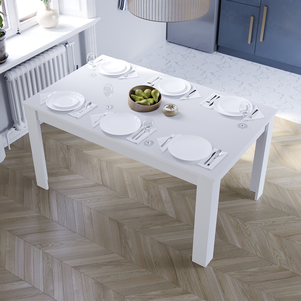 Vida Designs Medina 6 Seater Dining Table White Image 4