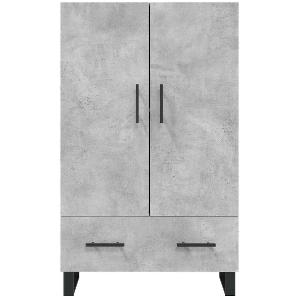 vidaXL 2 Door Single Drawer Concrete Grey Highboard Image 6