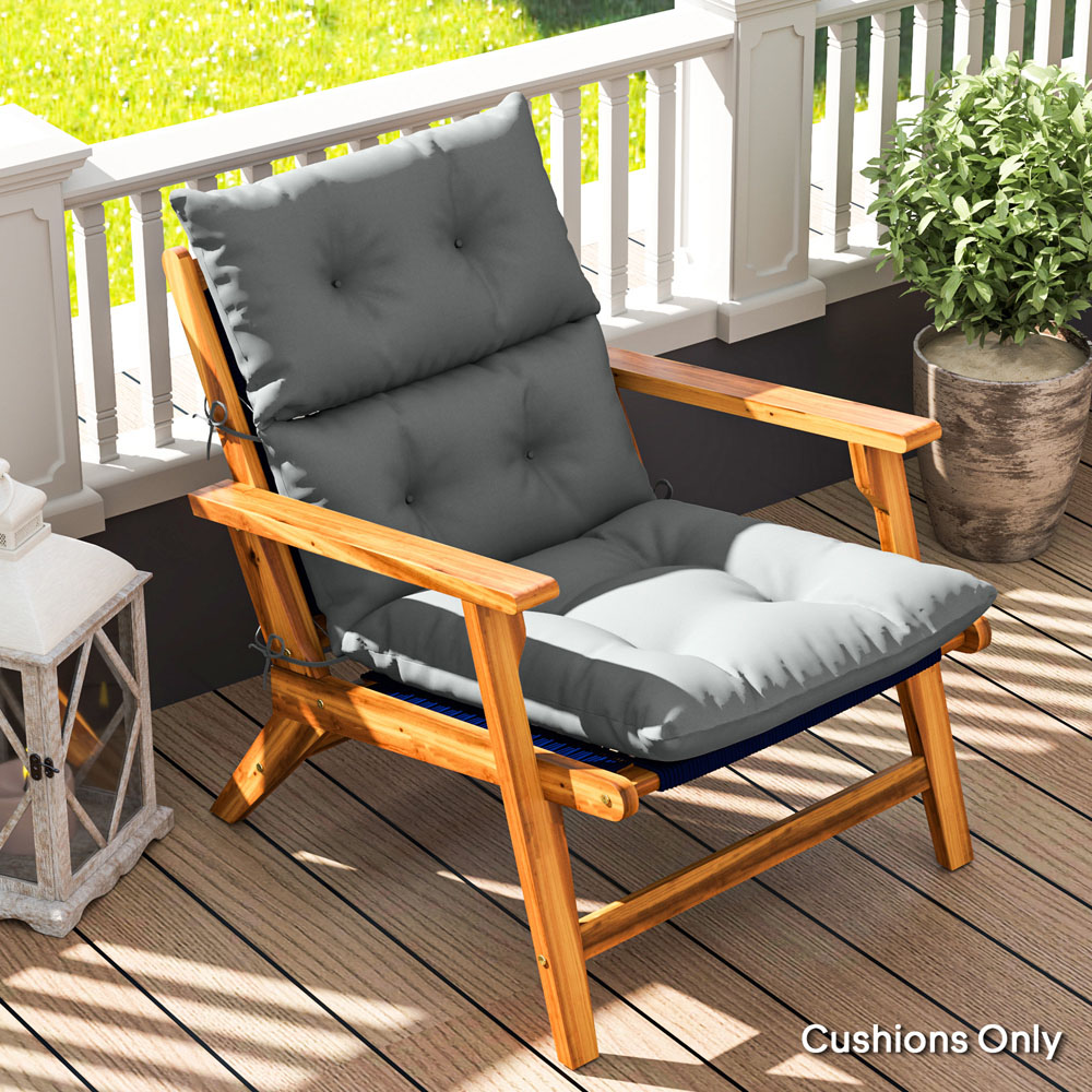 Outsunny Light Grey Adirondack Rocking Chair Cushion 115 x 56cm Image 3