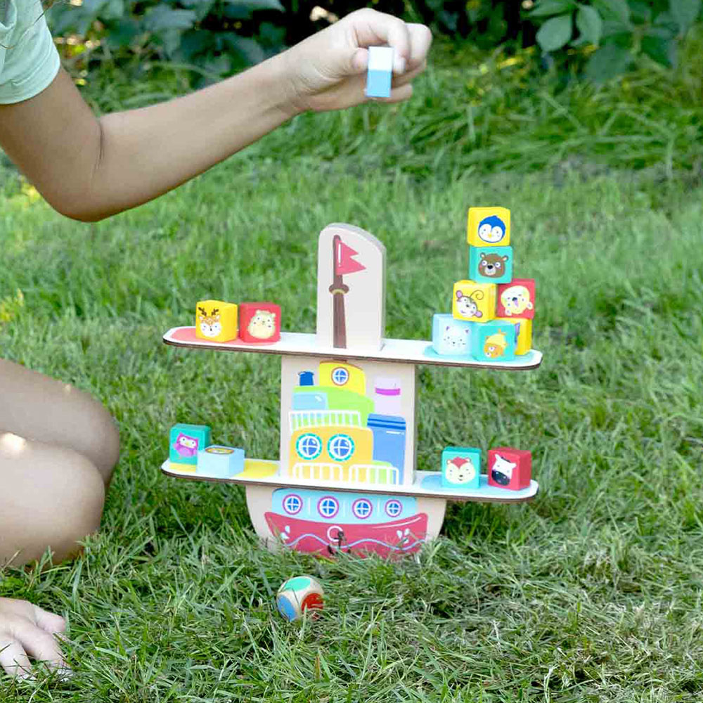 SES Creative Wooden Balance Boat Game Image 4