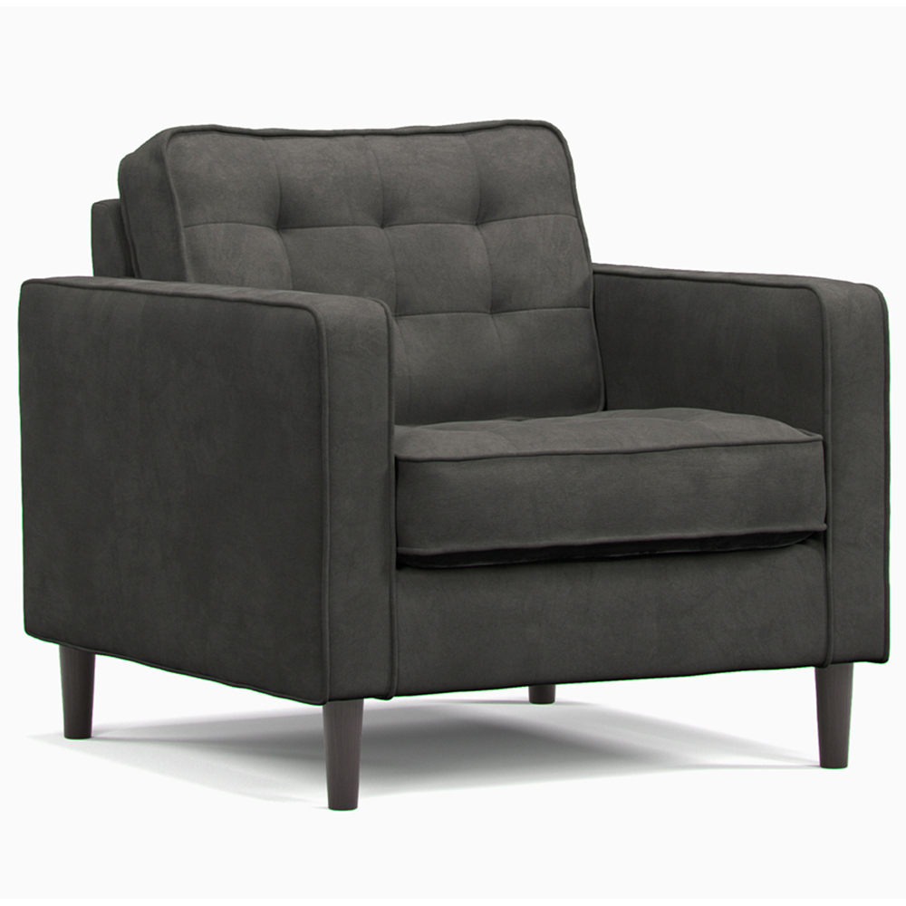 Eden Graphite Chenille Armchair Image 2