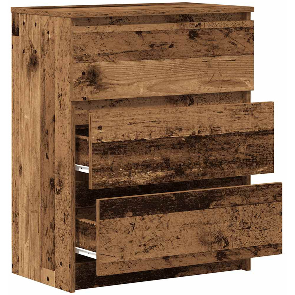 vidaXL 3 Drawer Old Wood Small Sideboard Image 5
