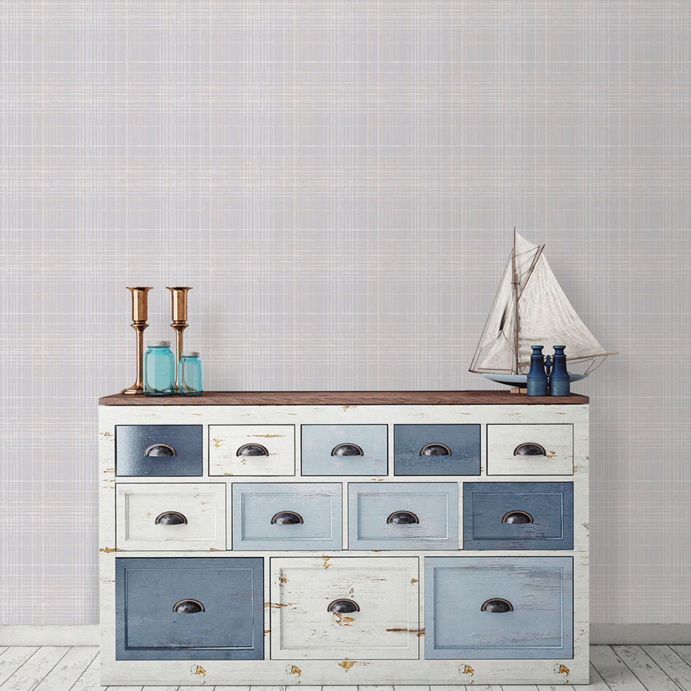 Galerie Deauville 2 Grid Grey and White Wallpaper Image 2