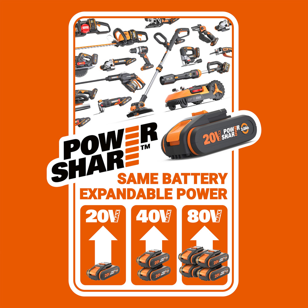 Worx Nitro WG855E.9 2-in-1 40V 36cm Cordless Brushless Scarifier and Aerator Image 5