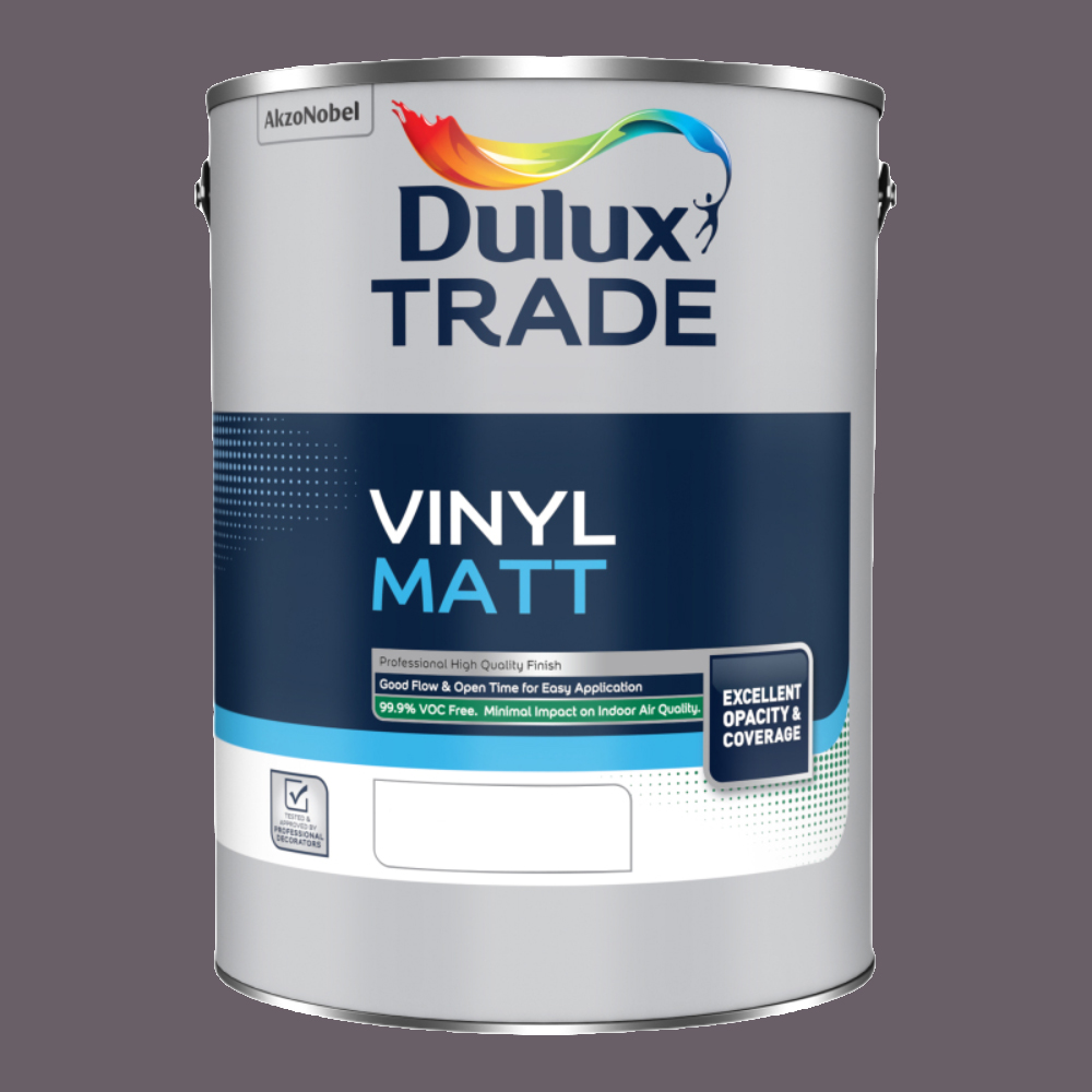 Dulux Trade Acai Berry Walls and Ceilings Vinyl Matt Paint 5L Image 2