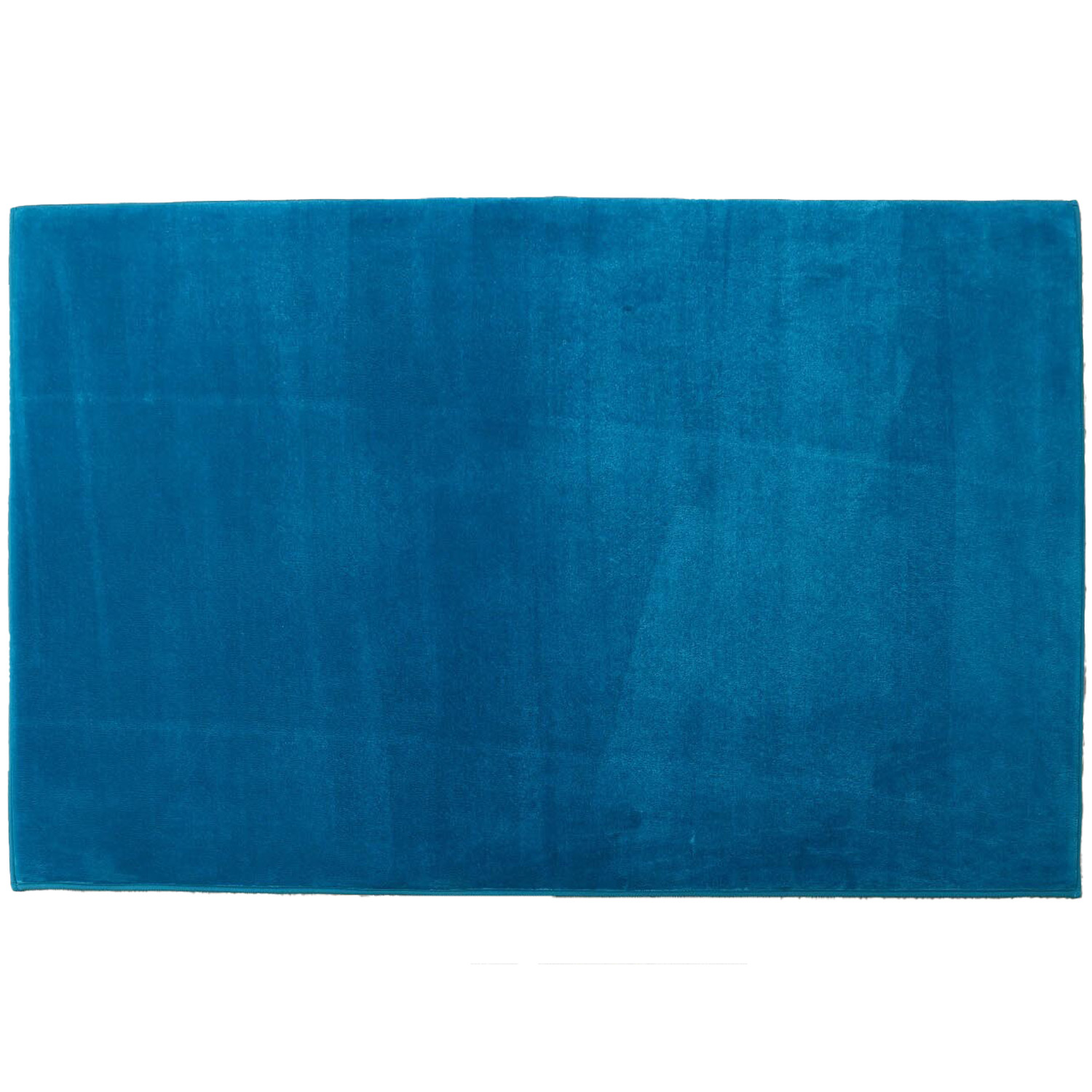 Cosy Teal Flannel Rug Image 1