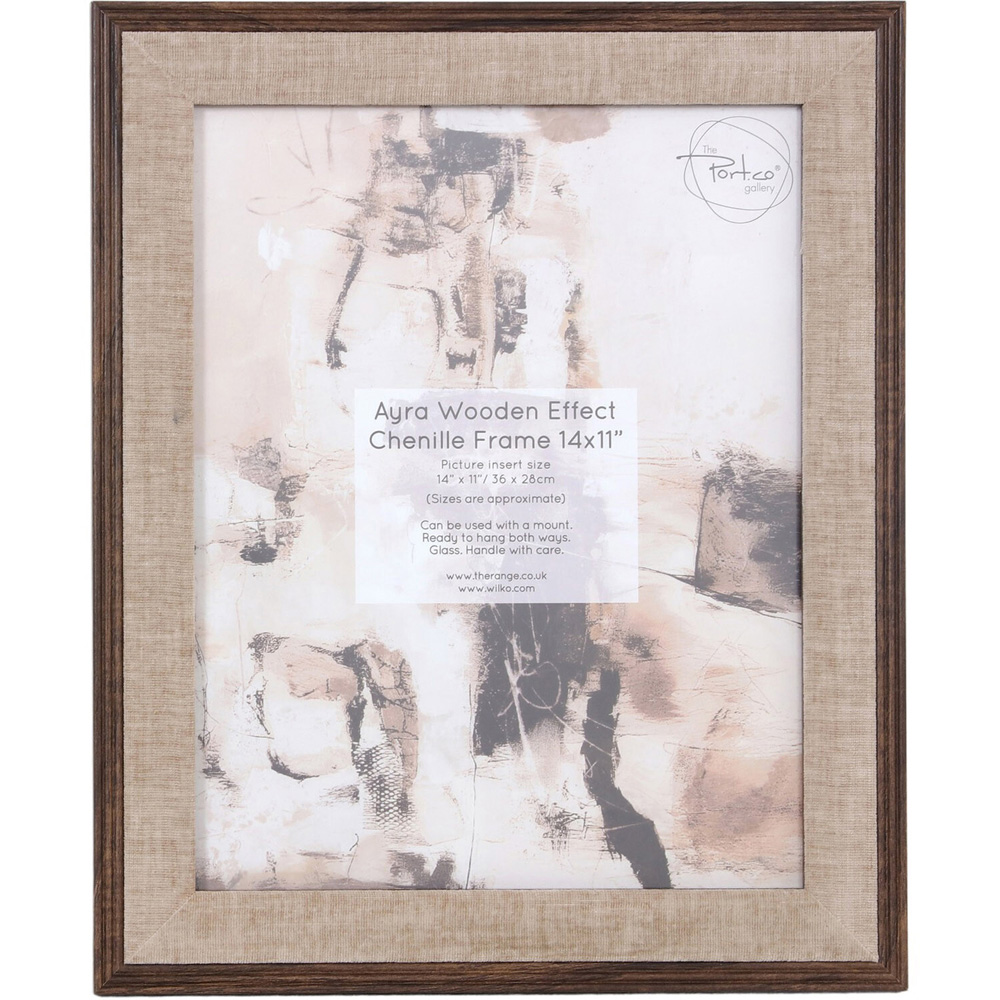 Ayra Wooden Effect Chenille Photo Frame 11 x 14 inch Image 4