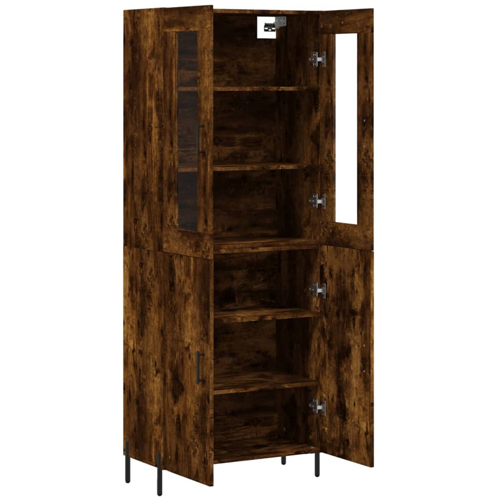 vidaXL 4 Door Smoked Oak Highboard Image 4