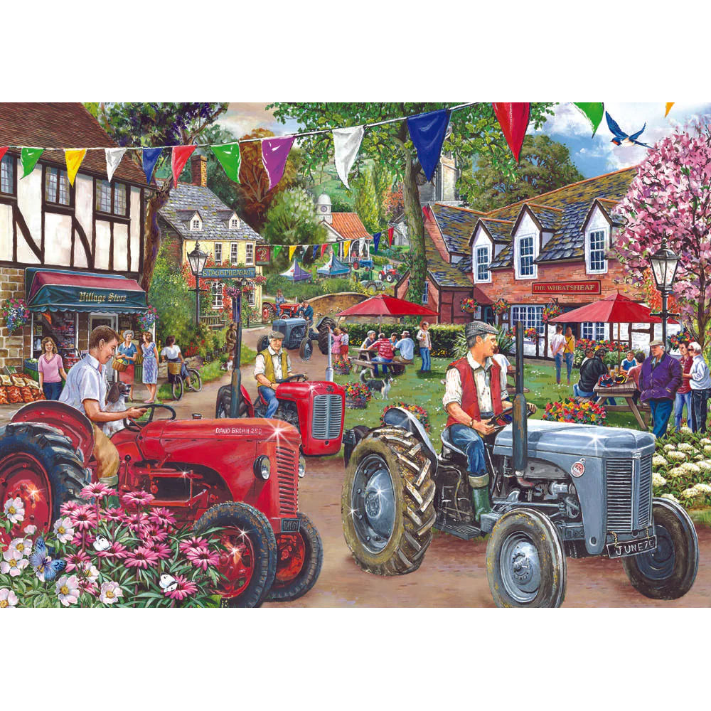 The House of Puzzles No 27 Tractor Parade 1000 Piece Jigsaw Puzzle Image 1