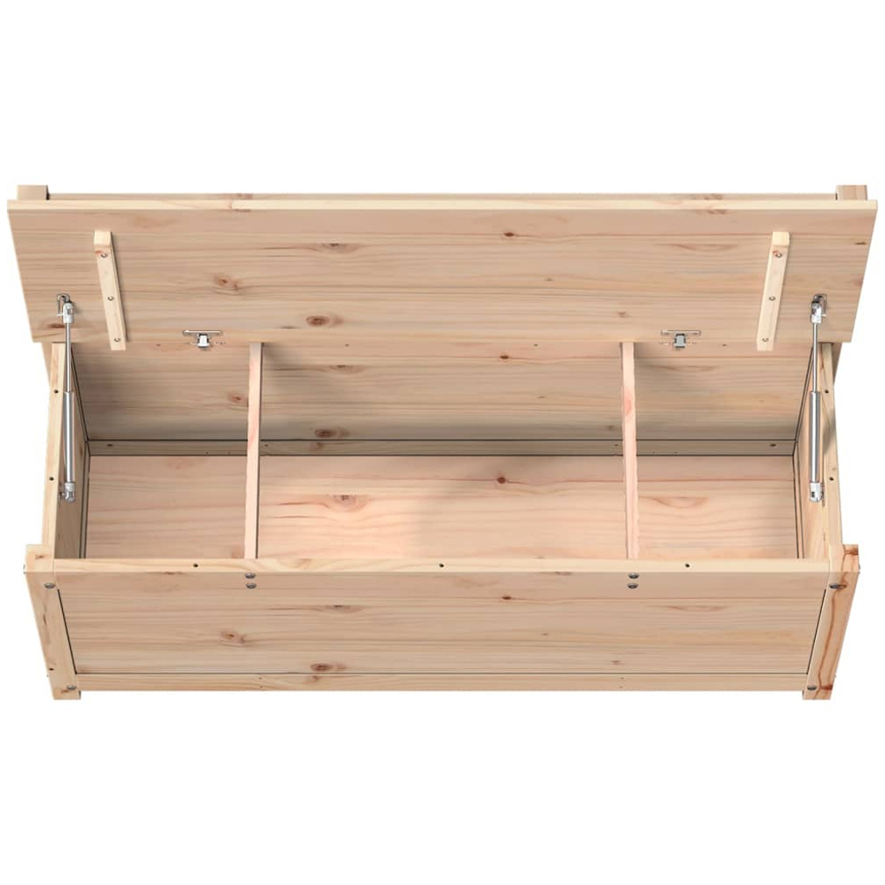 vidaXL Natural Solid Wood Pine Storage Bench 110 x 41 x 76.5cm Image 7