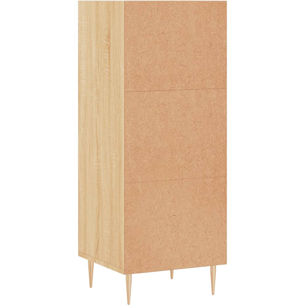 vidaXL 3 Shelf Sonoma Oak Narrow Sideboard Image 6