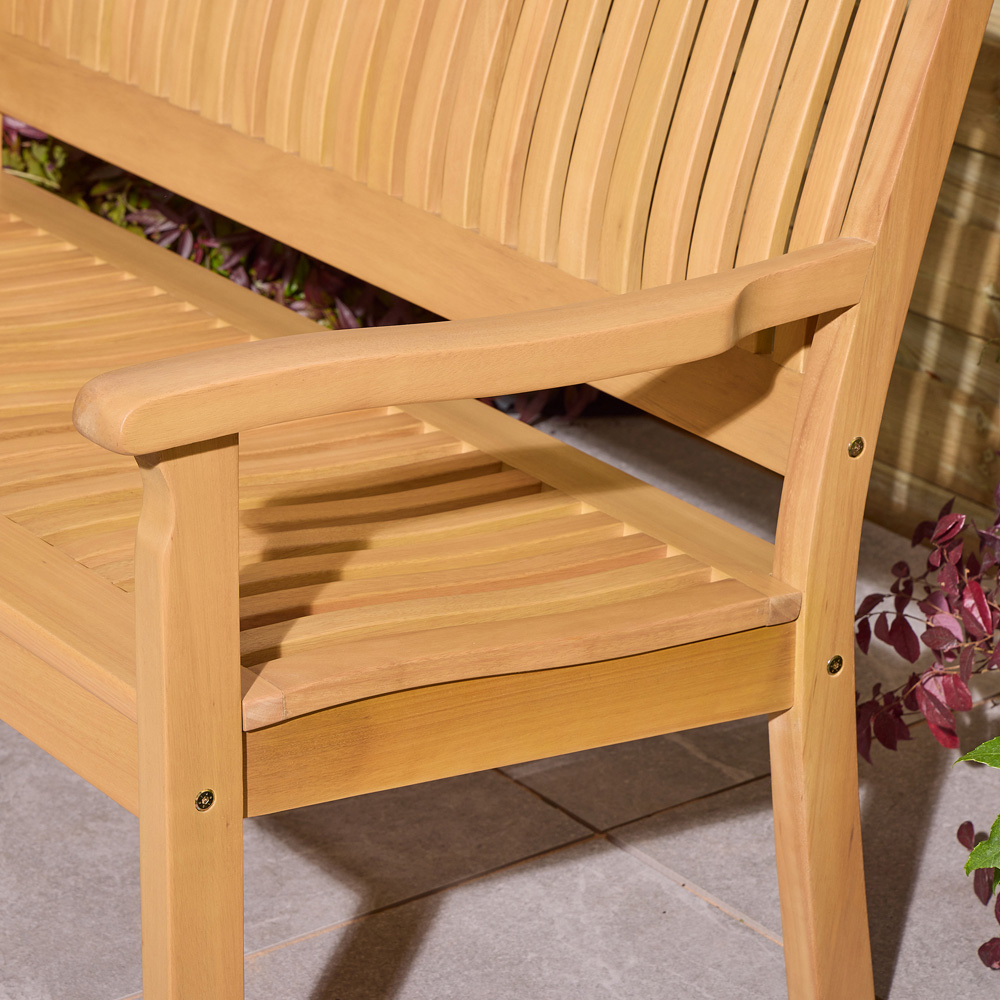 Rowlinson Farnham 2 Seater Natural Garden Bench Image 5