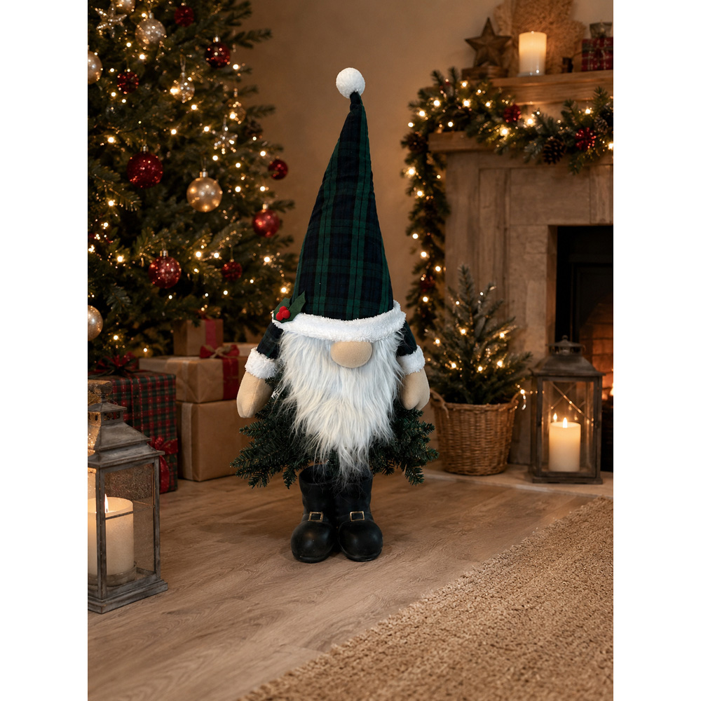 Festive Christmas Warm White LED Hamish the Highland Tartan Gnome Image 3