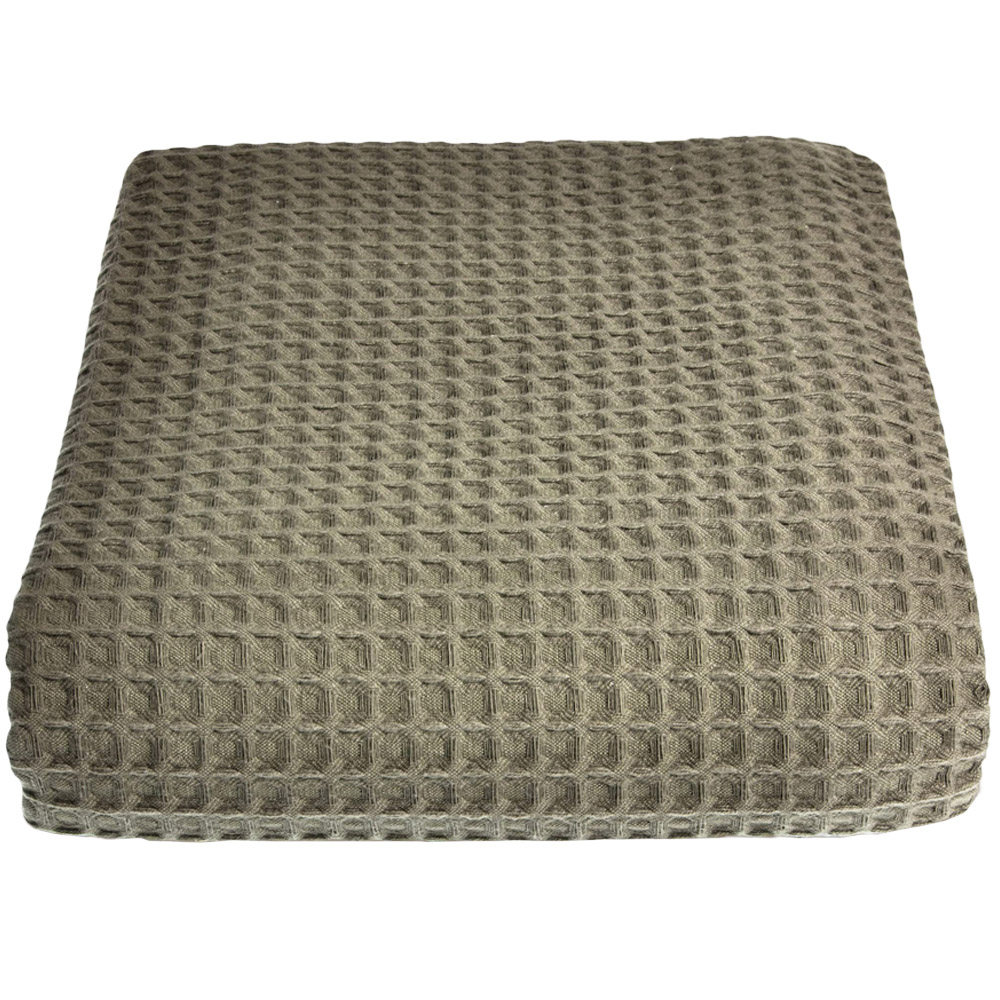 Allure Home Fashions Hotel Khaki Waffle Throw Blanket 175 x 225cm Image 1