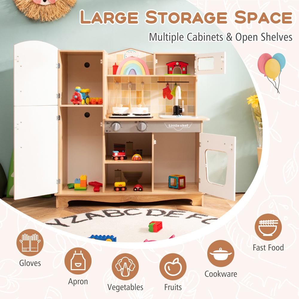 Costway Wooden Pretend Kitchen Playset Image 6