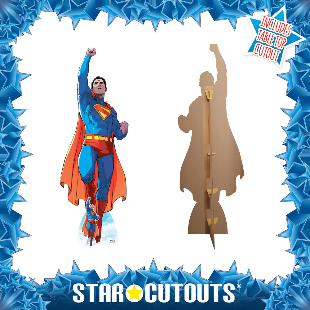 Star Cutouts Comic Style Superman Takes Flight Cardboard Cutout 7.6ft Image 4