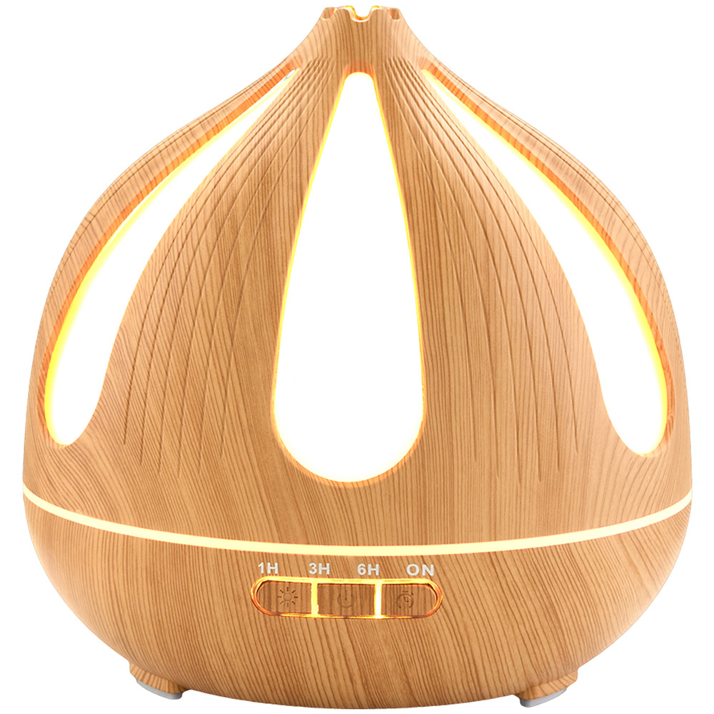 Living and Home Natural Onion Shaped Ultrasonic Essential Oil Diffuser with Timer Light and Remote Image 4