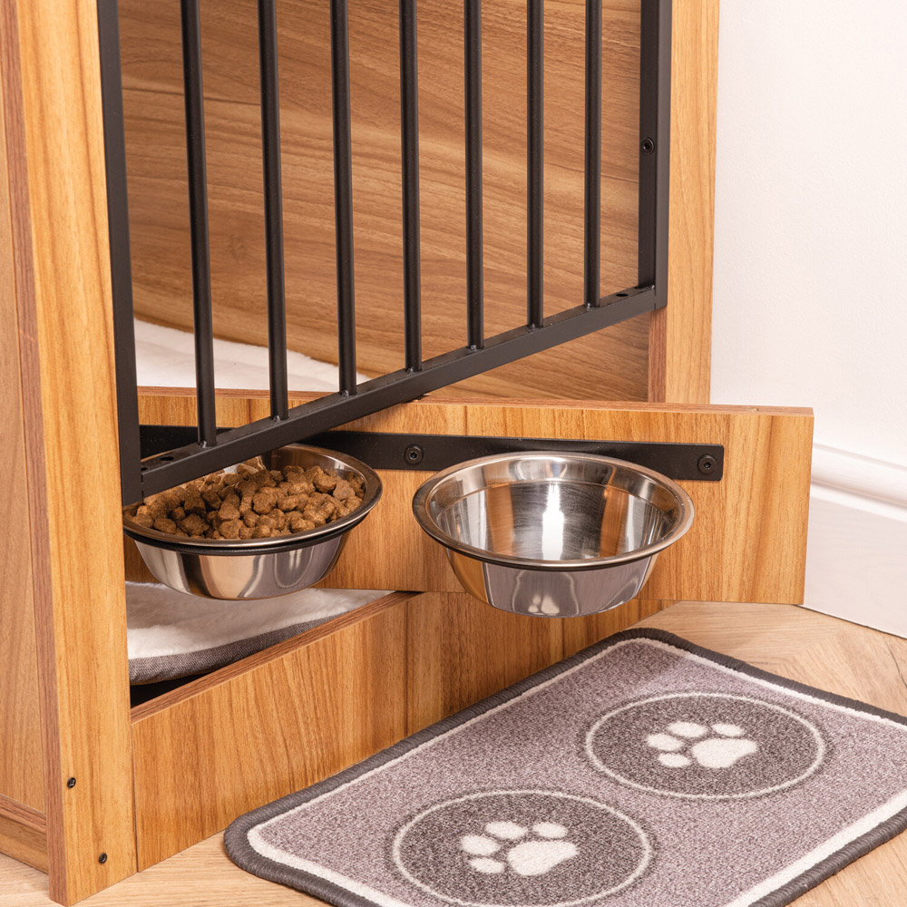 Medium Wooden Dog Crate Natural Image 3