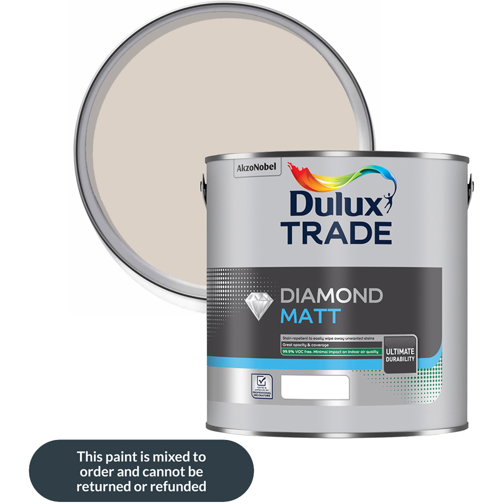 Dulux Trade Gentle Fawn Walls and Ceilings Diamond Matt Paint 5L Image 1