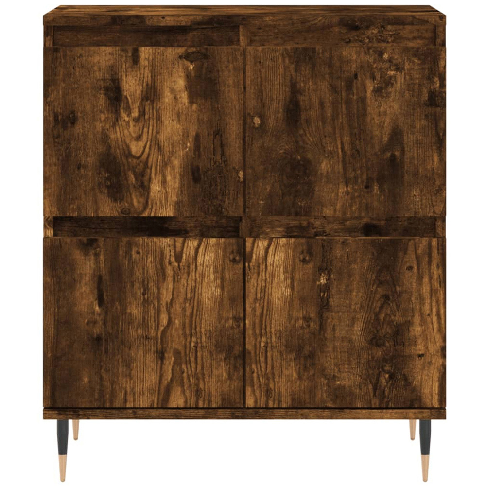 vidaXL 4 Door Smoked Oak Sideboard Image 5