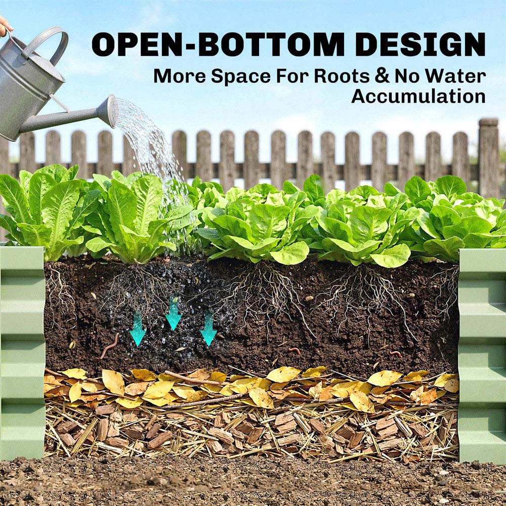 Outsunny Light Green Raised Garden Bed 120 x 60 x 30.5cm Image 4