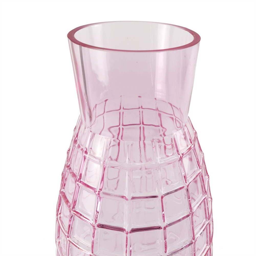 Botanik Pink Tall Square Glass Vase 49cm Image 6