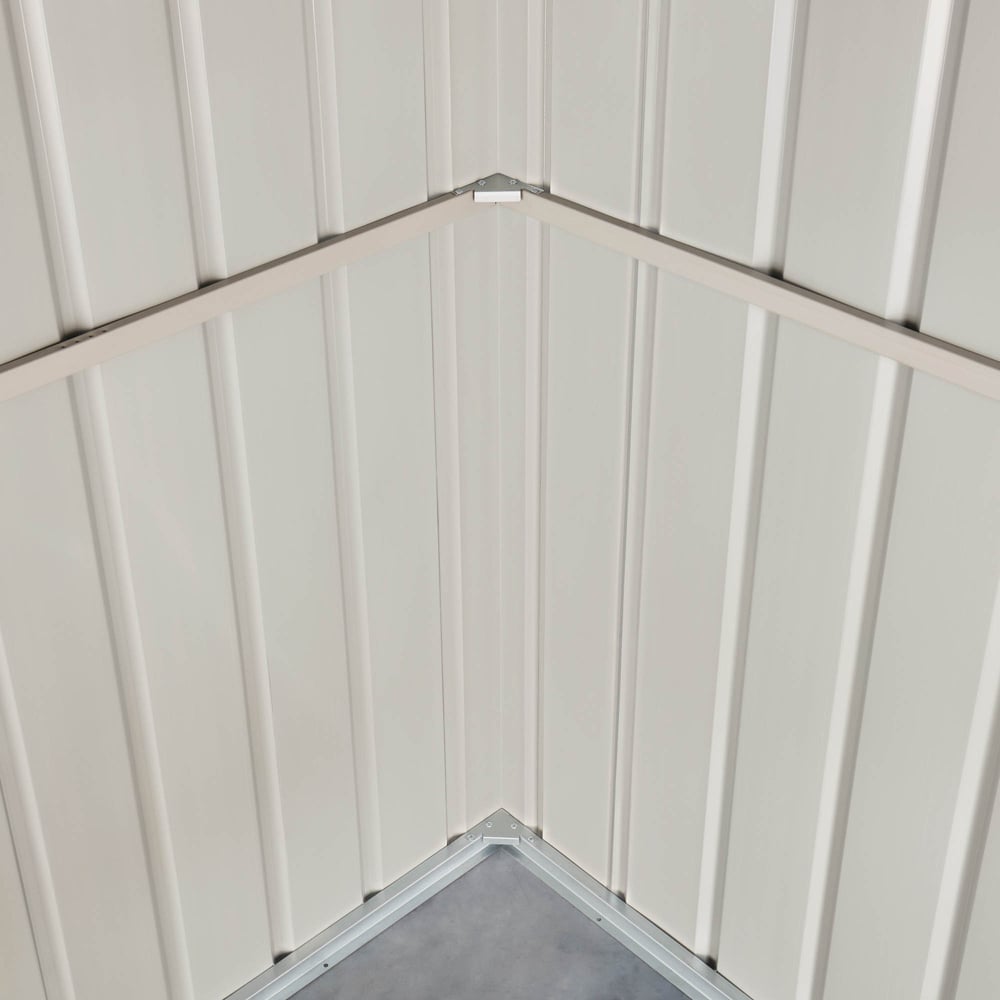 Globel 6 x 3ft 2 Door Grey Metal Apex Garden Shed Image 4