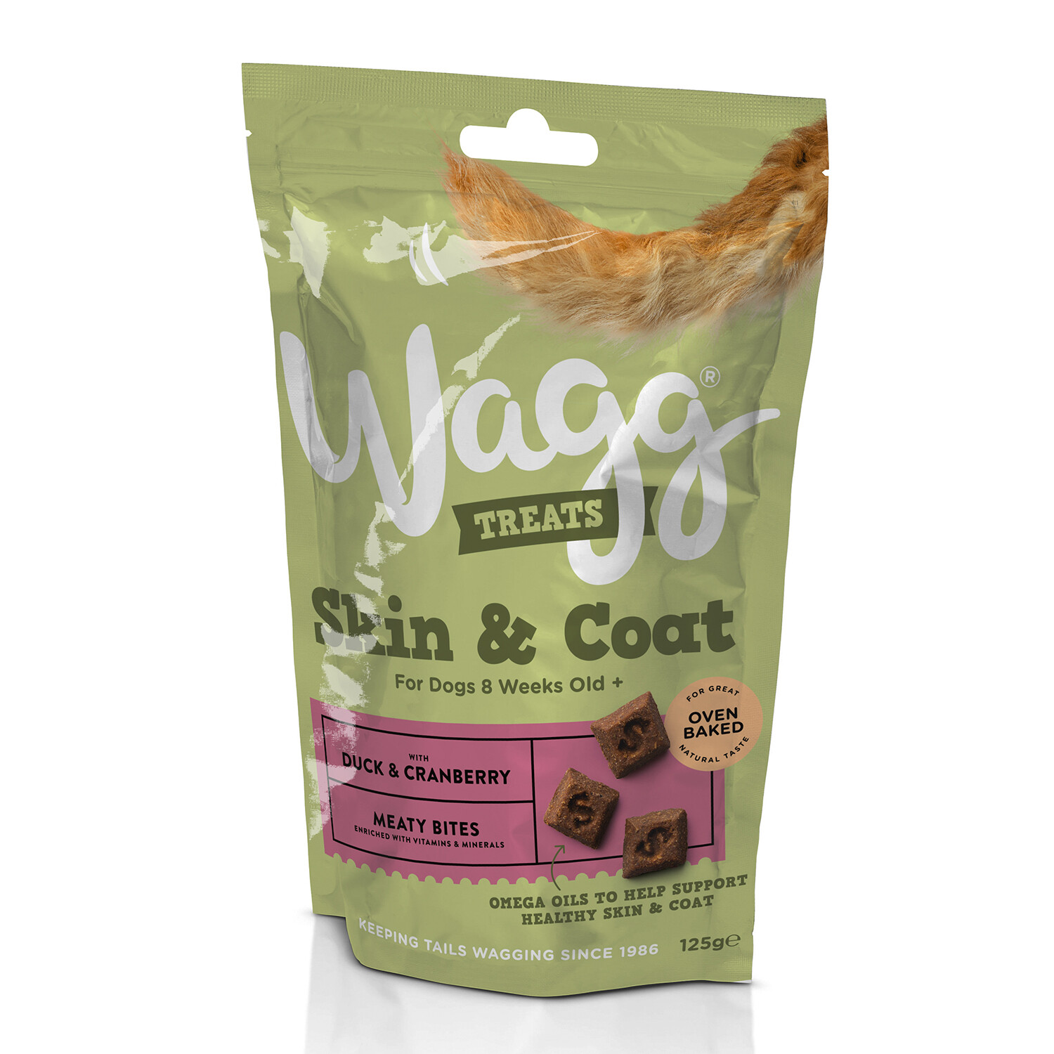 Wagg Skin and Coat Duck and Cranberry Dog Treat 125g Image 2