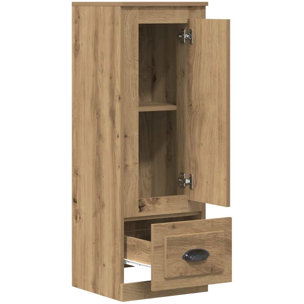 vidaXL Single Door Single Drawer Artisan Oak Highboard Image 5