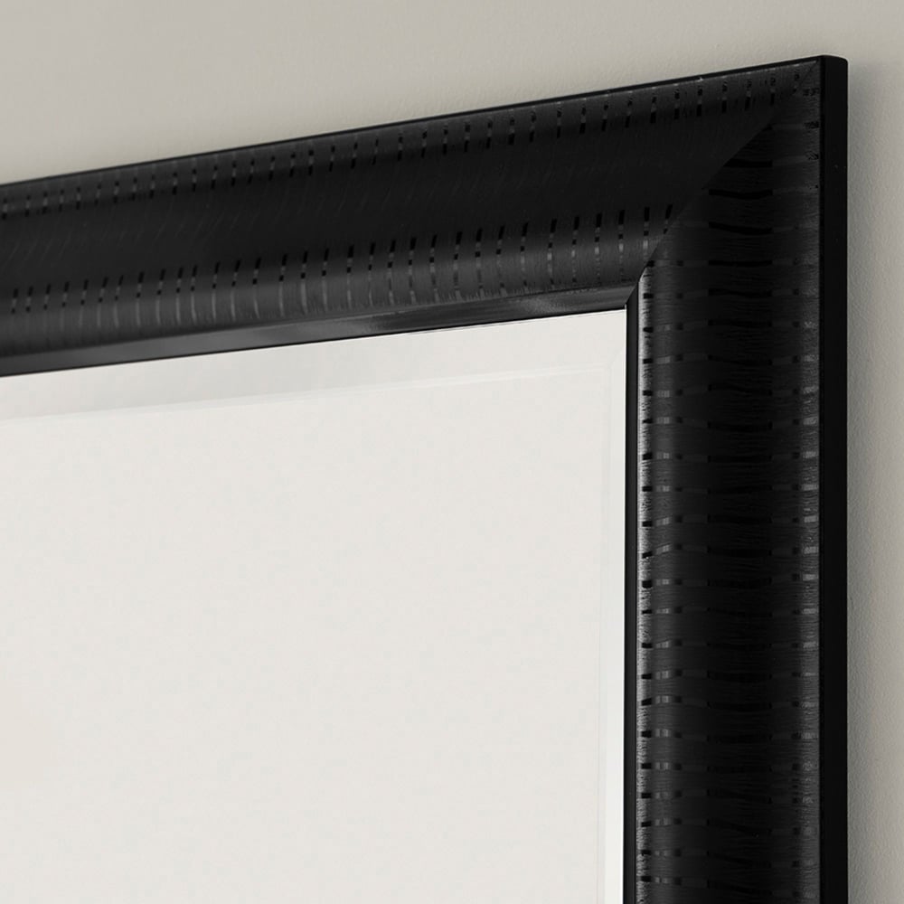 Yearn Black Textured Wall Mirror 92 x 67cm Image 3