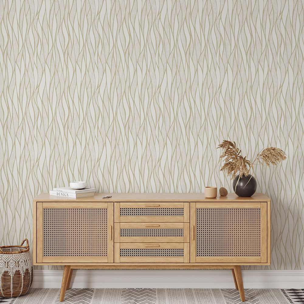 Muriva Hudson Wave Cream Wallpaper Image 4
