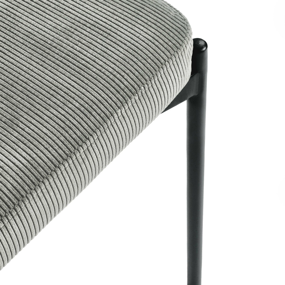Julian Bowen Leonie 2 Seater Grey Velvet Dining Bench Image 3