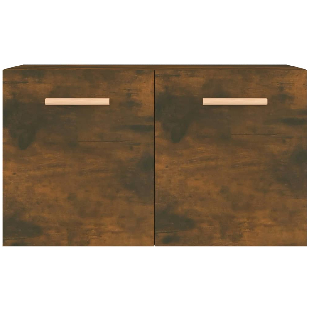 vidaXL 2 Compartment Smoked Oak Wall Cabinet Image 4