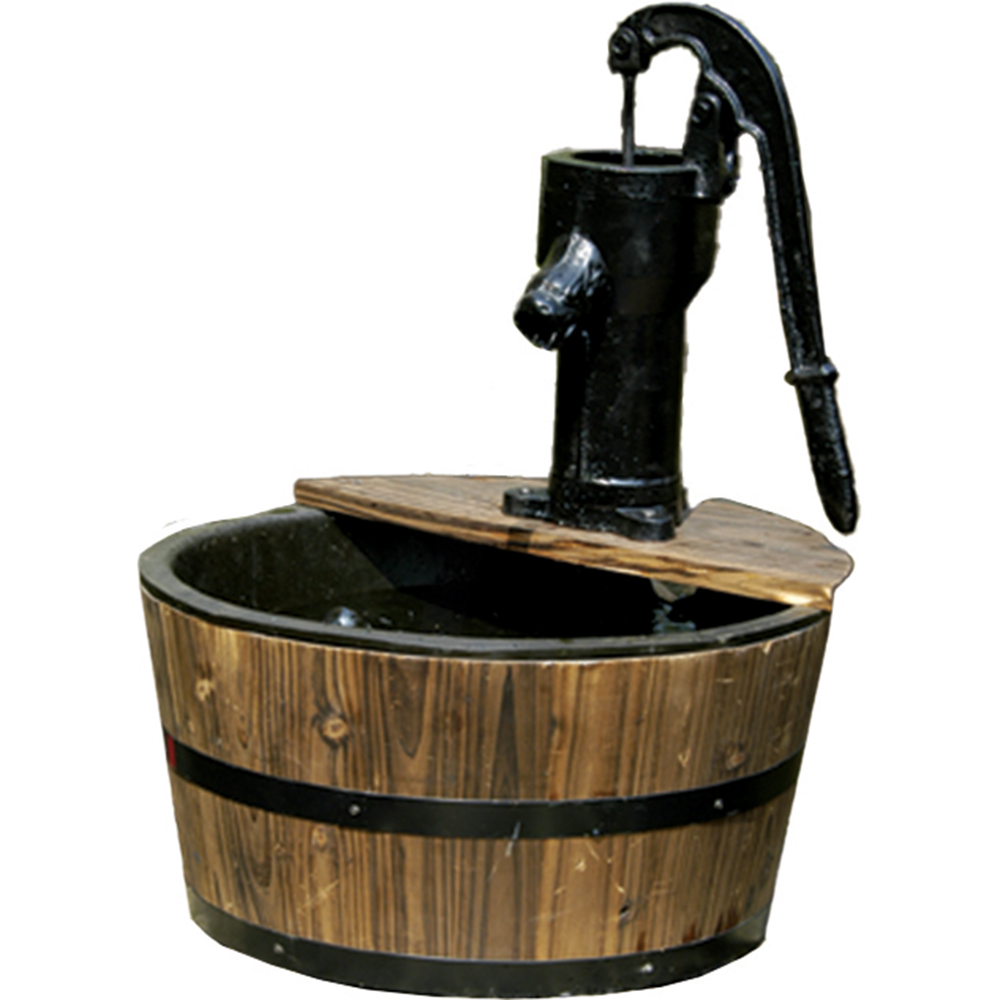 Heissner Single Wooden Barrel Water Feature Image 1